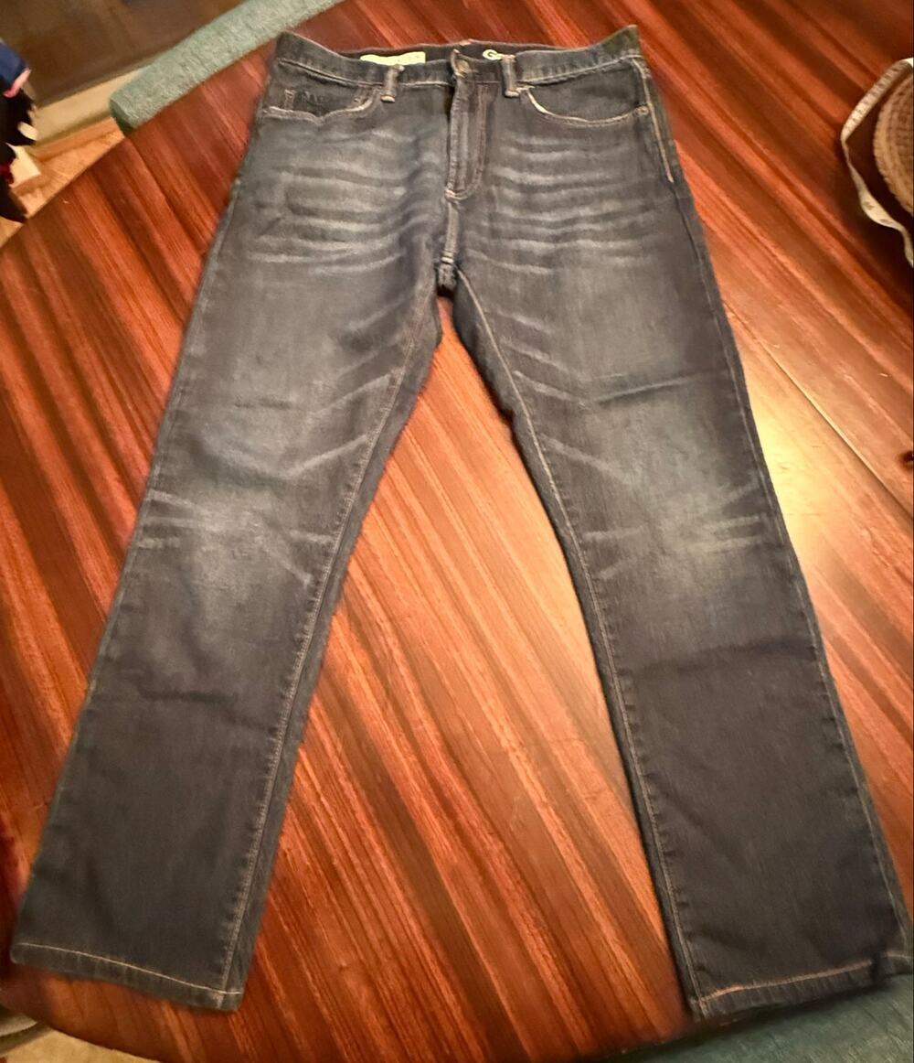 Gap 1969 Dark Indigo Wash Skim Taper Jog Jeans Mid-Rise Size 31 x 30 90s Y2K
